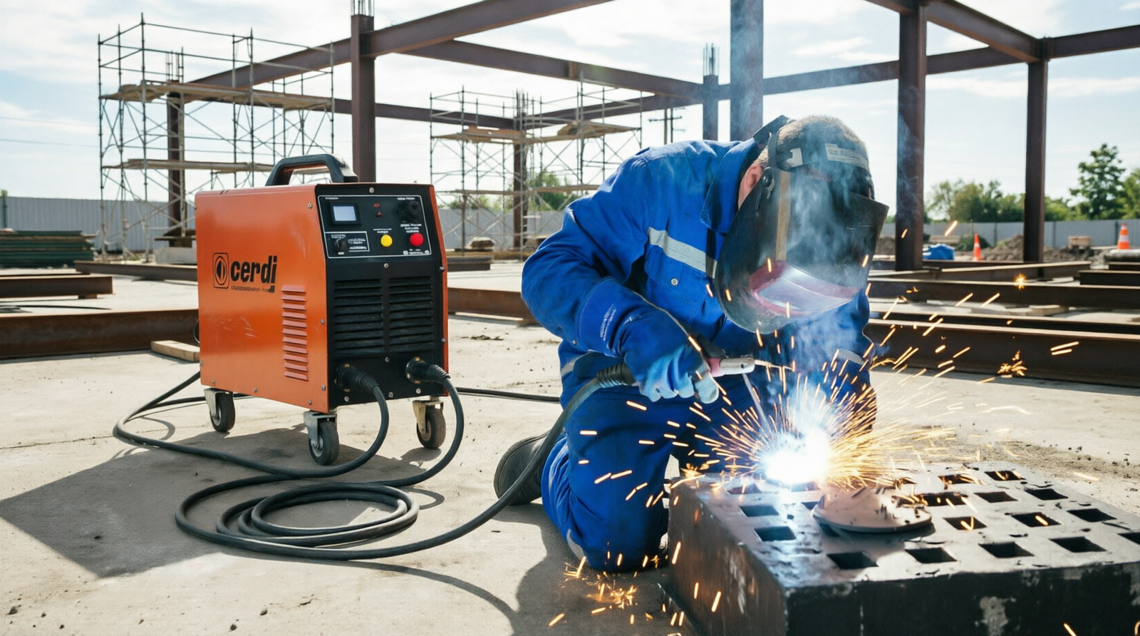 Welding sparks